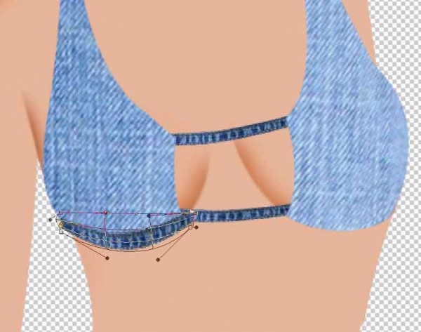 Creation of Princess of blue jeans: Step 6